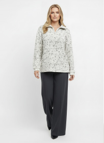 Пуловер с вороником на молнии