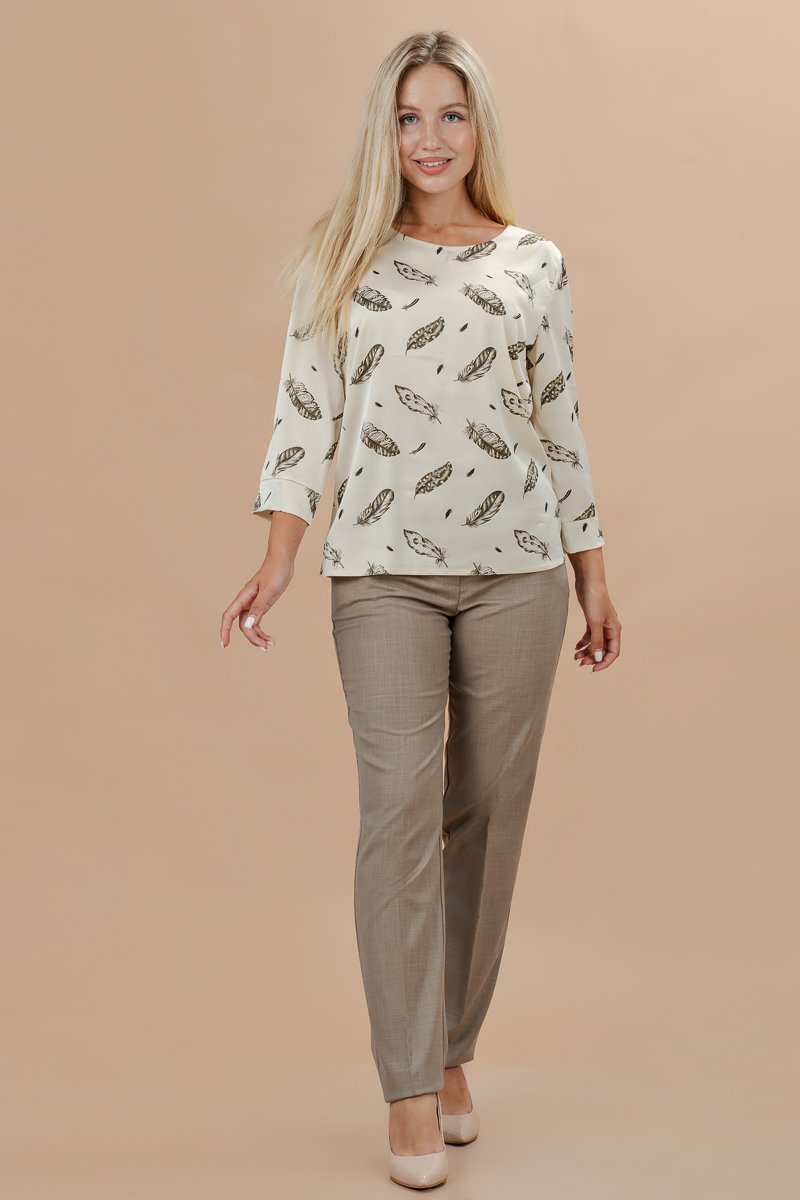 Брюки классические капучино