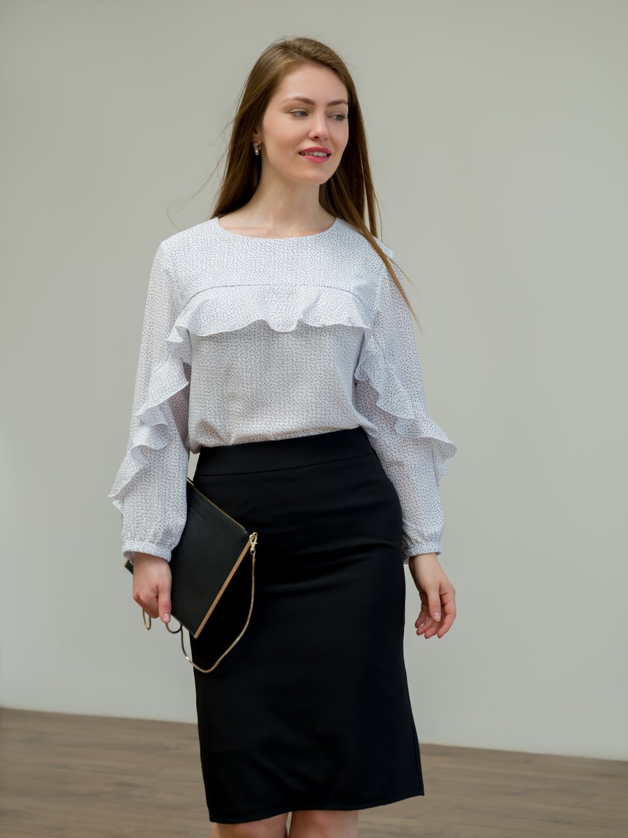 Юбка прямая черная