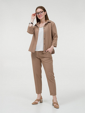 Брюки женские прямые песочные